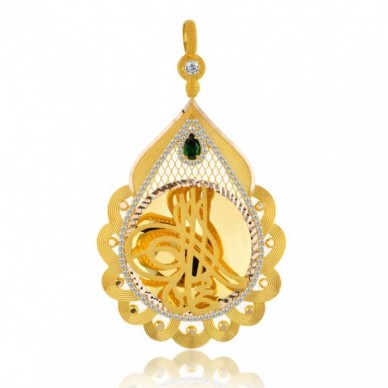 Tam Boy Tuğra 14K Altın Kolye Model 3