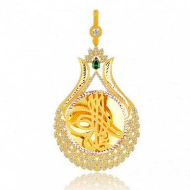 Tam Boy Tuğra 14K Altın Kolye Model 26