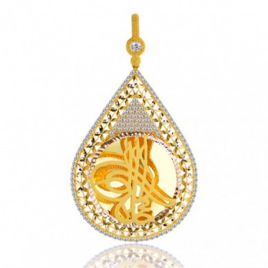 Tam Boy Tuğra 14K Altın Kolye Model 28