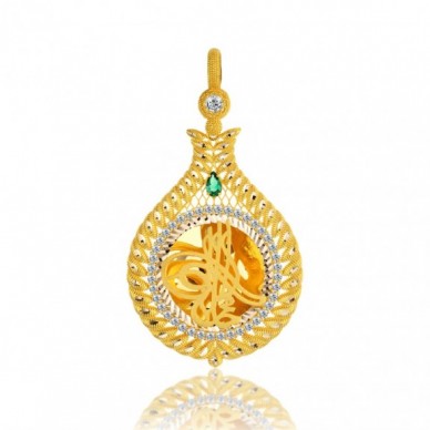 Yarım Boy Tuğra 14K Altın Kolye Model 29