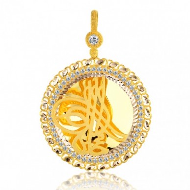 Tam Boy Tuğra 14K Altın Kolye Model 32