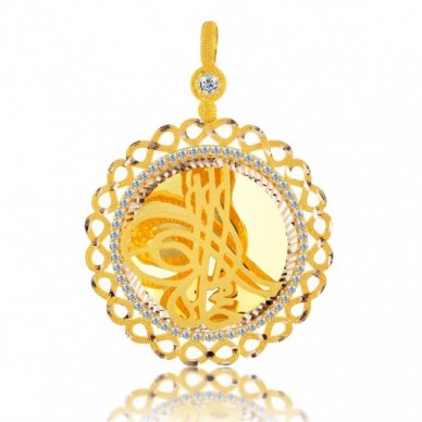 Tam Boy Tuğra 14K Altın Kolye Model 37