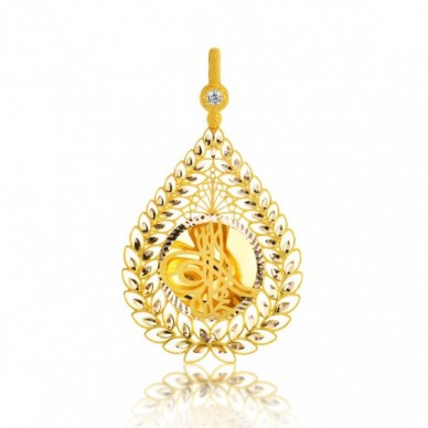 Yarım Boy Tuğra 14K Altın Kolye Model 39