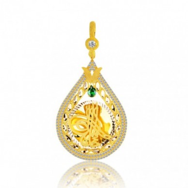 Yarım Boy Tuğra 14K Altın Kolye Model 43