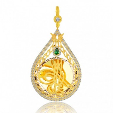 Tam Boy Tuğra 14K Altın Kolye Model 43