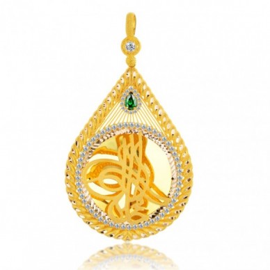 Tam Boy Tuğra 14K Altın Kolye Model 44