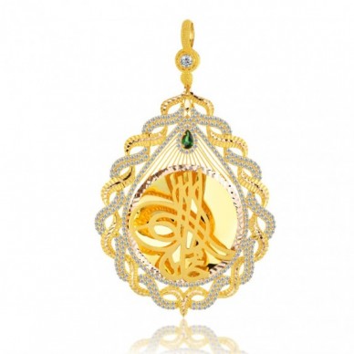 Tam Boy Tuğra 14K Altın Kolye Model 22