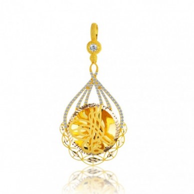 Yarım Boy Tuğra 14K Altın Kolye Model 45