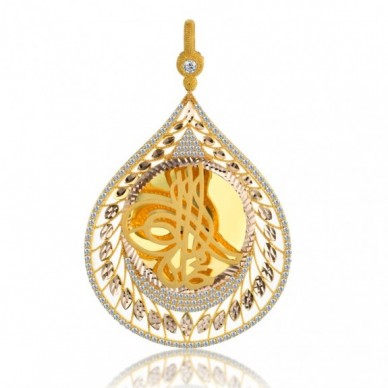 Tam Boy Tuğra 14K Altın Kolye Model 47