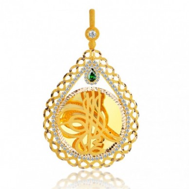 Tam Boy Tuğra 14K Altın Kolye Model 48