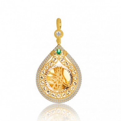 Çeyrek Boy Tuğra 14K Altın Kolye Model 49