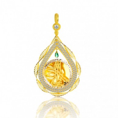 Yarım Boy Tuğra 14K Altın Kolye Model 71