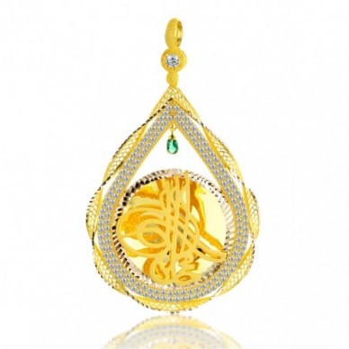 Tam Boy Tuğra 14K Altın Kolye Model 71