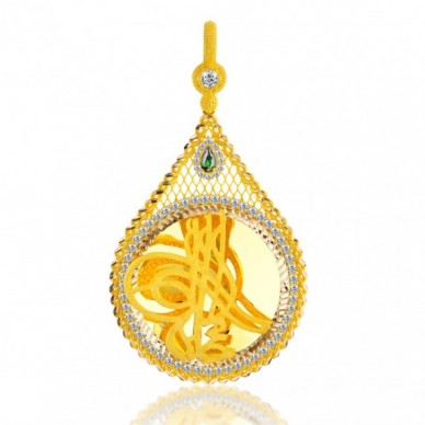 Tam Boy Tuğra 14K Altın Kolye Model 72