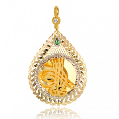 Tam Boy Tuğra 14K Altın Kolye Model 73