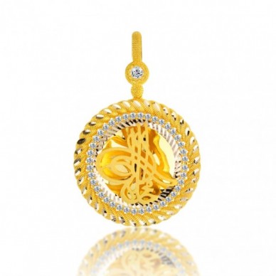 Yarım Boy Tuğra 14K Altın Kolye Model 74