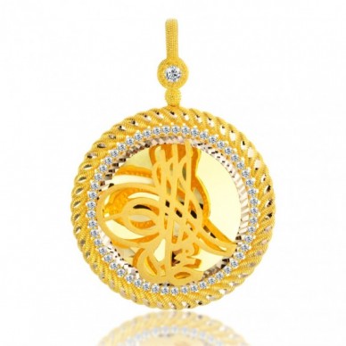 Tam Boy Tuğra 14K Altın Kolye Model 74