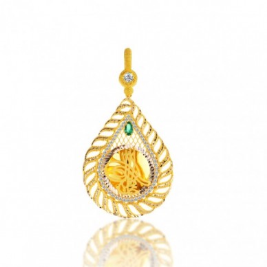 Çeyrek Boy Tuğra 14K Altın Kolye Model 76