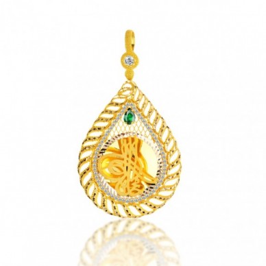 Yarım Boy Tuğra 14K Altın Kolye Model 76