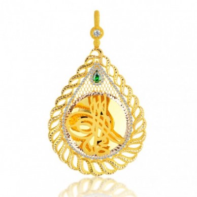 Tam Boy Tuğra 14K Altın Kolye Model 76