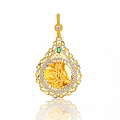 Yarım Boy Tuğra 14K Altın Kolye Model 78