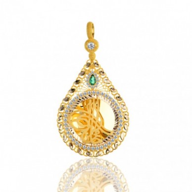 Yarım Boy Tuğra 14K Altın Kolye Model 79