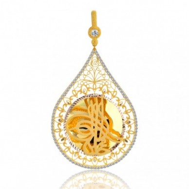 Tam Boy Tuğra 14K Altın Kolye Model 80