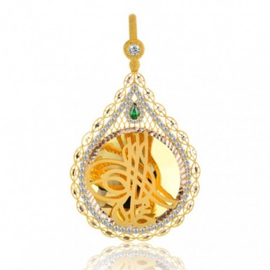 Tam Boy Tuğra 14K Altın Kolye Model 82