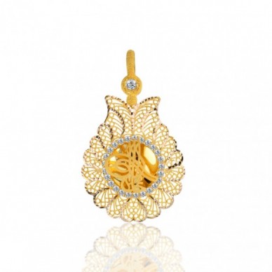 Çeyrek Boy Tuğra 14K Altın Kolye Model 84