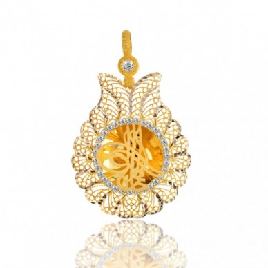 Yarım Boy Tuğra 14K Altın Kolye Model 84