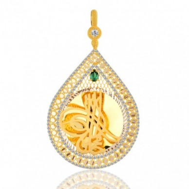 Tam Boy Tuğra 14K Altın Kolye Model 87