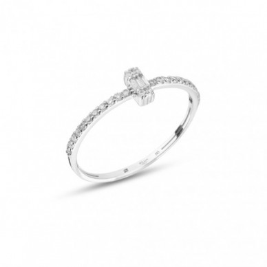 Oya 14K Mini Baget Altın Yüzük