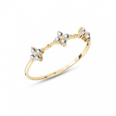 Buket 14K Altın Zarif Yüzük