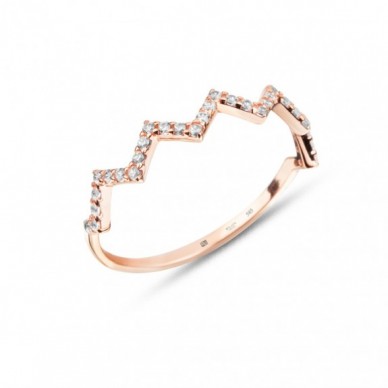 Zikzak Kraliçe 14K Altın Yüzük