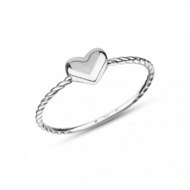 Burgulu Kalp Hafif 14K Altın Yüzük