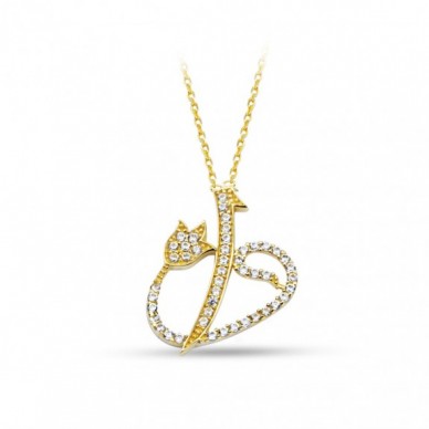 Elif Vav Lale 14K Altın Kolye