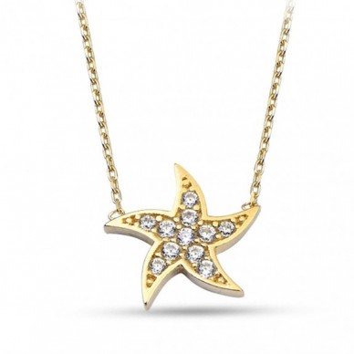 Deniz Yıldızı 14K Altın Kolye