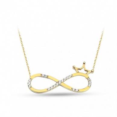 Sonsuzluk Tacı 14K Altın Kolye