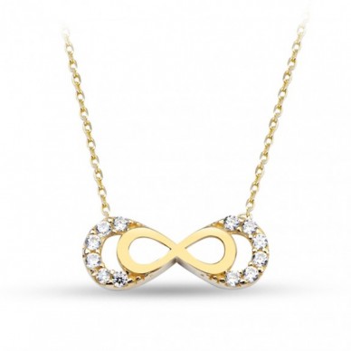 Mini Seri İç İçe Sonsuzluk 14K Altın Kolye