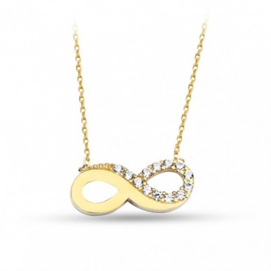Mini Sonsuzluk 14K Altın Kolye