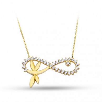 Sonsuzluk Yusufçuk 14K Altın Kolye