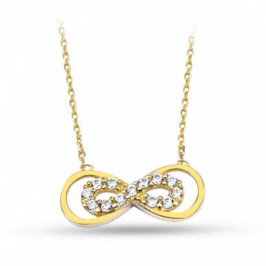 Mini Seri İç İçe Sonsuzluk 14K Altın Kolye