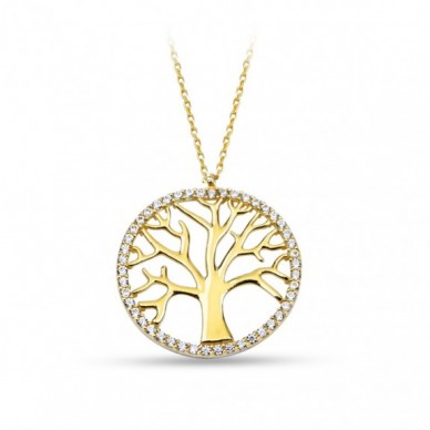 Hayat Ağacı 14K Altın Kolye