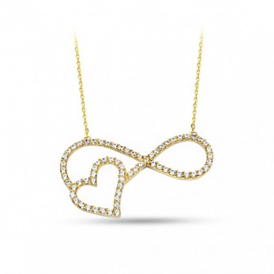 Sonsuz Kalp 14K Altın Kolye