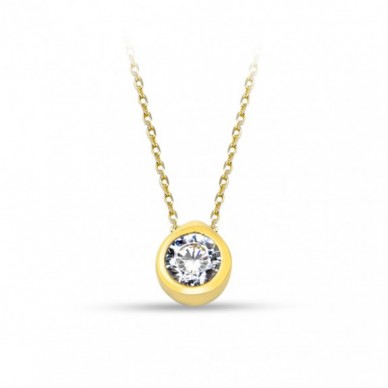 Damla Kasa Tektaş 14K Altın Kolye