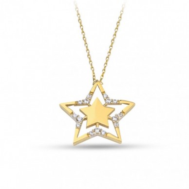 Yıldızlarım 14K Altın Kolye