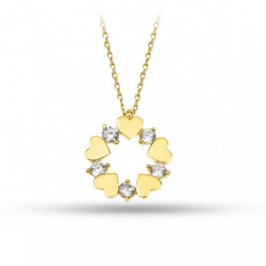 Kalpli Tasarım 14K Altın Kolye