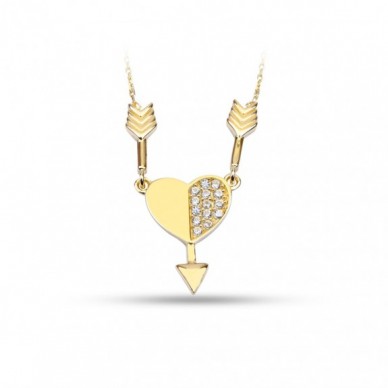 Sallantılı Kalbimin Yarısı 14K Altın Kolye