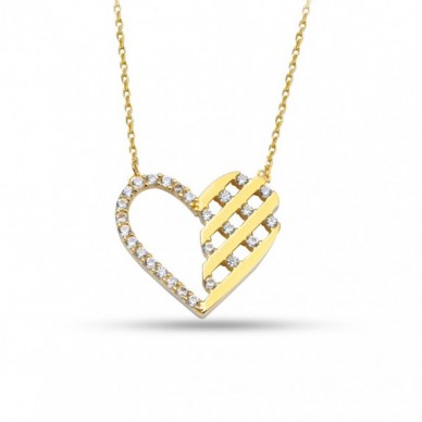 Turta Kalp 14K Altın Kolye