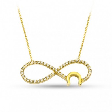 Nal Sonsuzluk 14K Altın Kolye